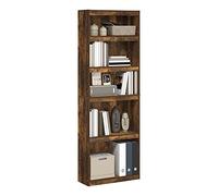 Furinno Jaya Estantería 5 Niveles Ajustables 9.5 X 24.5 X 71.1 para Oficina Sala Roble Ámbar