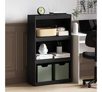Furinno Jaya - Estantería Moderna de 3 Niveles con Estante Ajustable, estantería con Estante Abierto, 9.5 x 24.5 x 40.3 Pulgadas, para organización y Almacenamiento, para Sala de Estar, Dormitorio
