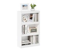 Furinno Jaya Home Improved Librería Estantería Ajustable de 3 Niveles, Blanco