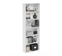 Furinno Jaya Simply Home Librería Abierta de Almacenamiento de 6 Niveles, Blanco
