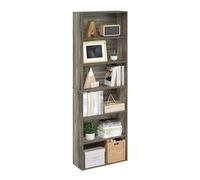 Furinno Jaya Simply Home Librería Abierta de Almacenamiento de 6 Niveles, Roble Francés
