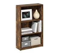 Furinno Jaya Simply Home Librería Ajustable de 3 Niveles, Pino Ámbar