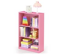Furinno JAYA Simply Home Librería Ajustable de 3 Niveles, Rosa