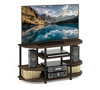 Furinno Jaya Soporte De TV, Tabla de Madera aglomerada, Columbia Nogal/Negro, 39.5 x 106.78 x 57.79 cm
