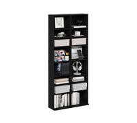 Furinno Jaya Torre de Almacenamiento Multimedia con 16 estantes y estantes Ajustables, Americano