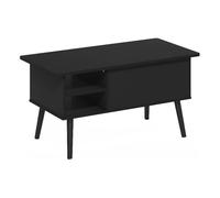 Furinno Jensen Mesa de Centro con Tapa elevable de Patas de Madera con Compartimento Oculto y Estante de Almacenamiento Lateral Abierto para Sala ingeniería, Americano, 45 (D) x 89.9 (W) x 46.2 (H) cm