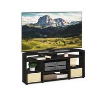 Furinno Jensen Soporte para TV Centro De Entretenimiento De Esquina Consola para TV De hasta 55 Pulgadas para Sala De Estar Dormitorio Color Espresso