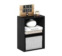 Furinno Luder Estantería Abierta Librería de 2 Niveles, Madera Negra