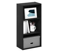Furinno Luder Estantería Abierta Librería de 3 Niveles, Blackwood