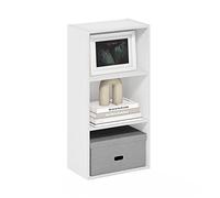 Furinno Luder Estantería Abierta Librería de 3 Niveles, Blanco