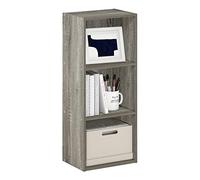 Furinno Luder Estantería Abierta Librería de 3 Niveles, Roble Francés