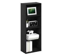 Furinno Luder Estantería Abierta Librería de 4 Niveles, Madera Negra