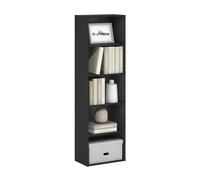 Furinno Luder Estantería Abierta Librería de 5 Niveles, Madera Negra