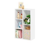 Furinno Luder Estantería Abierta Librería de 5 Niveles Sin Herramientas, Blanco