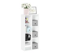 Furinno Luder Estantería Abierta Librería de 7 Cubos, Blanco