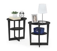 Furinno Mesa Auxiliar, Nogal, marrón, Two End Tables