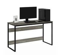 Furinno Moretti Escritorio para computadora, Engineered Wood, Gris Roble Francés, 53.3 (D) x 132.1 (W) x 75.4 (H) cm