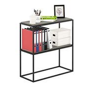 Furinno Moretti Estante apilable de Estilo de Vida Moderno, Madera de ingeniería, Roble Francés Gris, Amplio de 2 Niveles