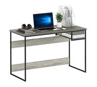 Furinno Moretti Modern Escritorio De Computadora, Madera, Gris Roble Francés, Talla única