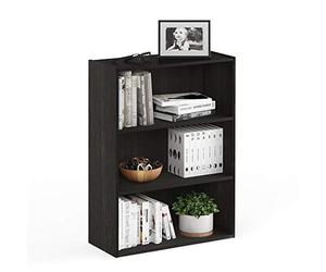 Furinno Pasir Biblioteca Abierto de 3 Niveles, Espresso
