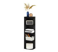 Furinno Pasir Biblioteca de 4 Niveles con Esquina, Madera Negra