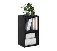 Furinno Pasir Estantería Abierta Librería de 2 Niveles, Madera Negra