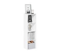 Furinno Pasir Estantería Abierta Librería de 4 Niveles, Blanco