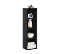Furinno Pasir Estantería Abierta Librería de 4 Niveles, Madera Negra