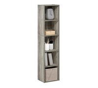 Furinno Pasir Estantería Abierta Librería de 5 Niveles, Roble Francés