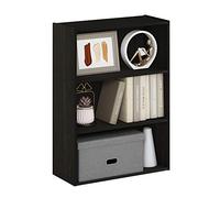 Furinno PASIR Estantería De 3 Niveles 9,7x23,7x31,5 para Salón Dormitorio Oficina Espresso Oscuro