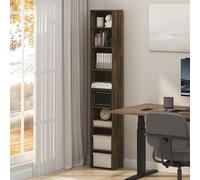 Furinno PASIR Estantería De 8 Niveles con Estante Abierto, 24 X 30 X 180 Cm, para Salón, Dormitorio Y Oficina, Color Pino Ámbar