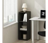 Furinno Pelli - Estantería de 3 Cubos, Estante Negro para Libros, Organizador de Almacenamiento de Cubos, 11.7 x 12.1 x 35.4 Pulgadas, para Sala de Estar, Dormitorio, Oficina en casa, Color Negro