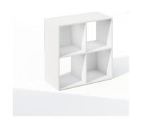 Furinno PELLI Estantería De 4 Cubos, Organizador De Almacenamiento, 11,7 X 23,7 X 23,8 Cm, para Sala De Estar, Dormitorio Y Oficina En Casa, Color Blanco