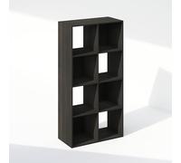 Furinno PELLI Estantería De 8 Cubos, Organizador Horizontal De Almacenamiento, 11,7 X 23,7 X 47, para Sala De Estar, Dormitorio Y Oficina En Casa, Color Espresso