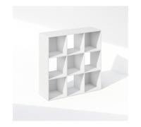 Furinno PELLI Estantería De 9 Cubos, Organizador De Almacenamiento En Forma De Cubo, 11,7 X 35,3 X 35,4 Cm, para Sala De Estar, Dormitorio Y Oficina En Casa, Color Blanco