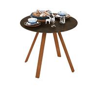 Furinno REDANG - Mesa Redonda Inteligente de 4 Patas para Exteriores, Nogal Negro