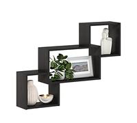 Furinno Rossi Estantería Flotante de Pared de Enredo Decorativo, Espresso
