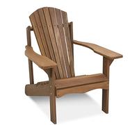 Furinno Silla De Patio Tioman De Madera Dura Adirondack En Aceite De Teca, Natural Roble