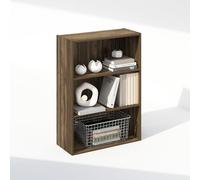 Furinno Simple Estantería 3 Niveles 9,7x23,7x31,5 para Sala Dormitorio Oficina Nogal Columbia