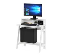 Furinno Simplista Oficina Informática A Frame, Engineered Wood, Blanco, 45.47 (D) x 80.26 (W) x 90.42 (H) cm