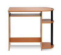 Furinno Simplistic Escritorio De Computadora, Madera, Cereza Clara/Negro, Talla única