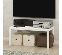 Furinno Simplistic Soporte para TV Moderno Centro De Entretenimiento Mesa para TV Consola para TV De hasta 40 Pulgadas para Sala De Estar Dormitorio Color Blanco