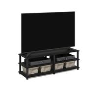 Furinno Soportes de TV sin Herramientas, Espresso and Black, 3 Niveles