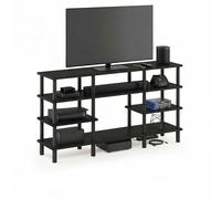 Furinno Soportes de TV sin Herramientas, Espresso/Negro, Talla única