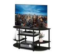 Furinno Soportes De TV Sin Herramientas, Madera, Espresso / Negro, Talla Única, 15116Ex