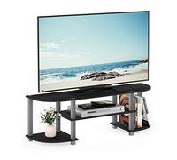 Furinno Soportes de TV sin Herramientas, Roble, Negro, 52