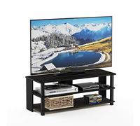 Furinno Sully Soporte De TV De 3 Niveles para TV hasta 50, Espresso / Black 17077Ex / BK