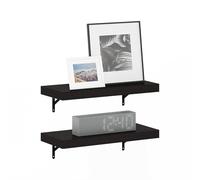 Furinno Tanna Juego De 2 Estantes Flotantes De Pared De 22 Pulgadas, Roble Tabaco