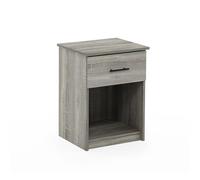 Furinno Tidur Mesita de Noche con asa y un cajón, Madera de ingeniería, Roble Francés Gris, 45 (W) x 61.3 (H) x 39.8 (D) cm