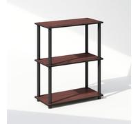 Furinno Turn-N-Tube Estantería 3 Niveles 11,6x23,6x29,6 para Salón Dormitorio Oficina Cerezo Oscuro